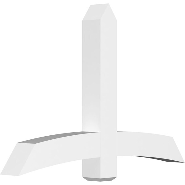 Ekena Millwork Bellingham Architectural Grade PVC Gable Bracket, 60"W x 40"H x 6"D x 6"F, 16/12 Pitch GBP060X40X0606BEL00 - main